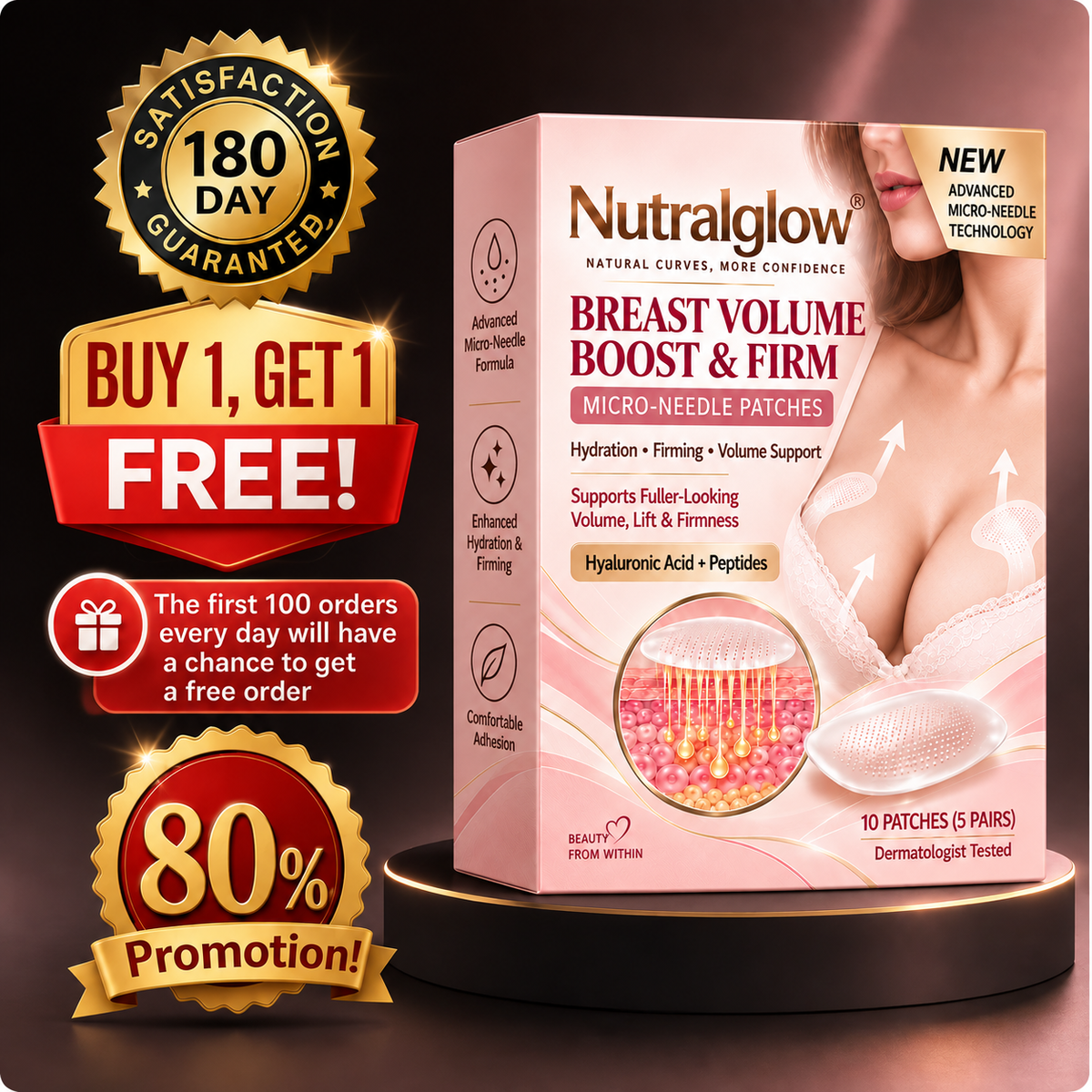 ⏰THE LAST DAY Buy 1 Get 1 Free ✨ 𝐁𝐫𝐞𝐚𝐬𝐭 𝐕𝐨𝐥𝐮𝐦𝐞 𝐁𝐨𝐨𝐬𝐭 & 𝐅𝐢𝐫𝐦 𝐌𝐢𝐜𝐫𝐨-𝐍𝐞𝐞𝐝𝐥𝐞 𝐏𝐚𝐭𝐜𝐡𝐞𝐬