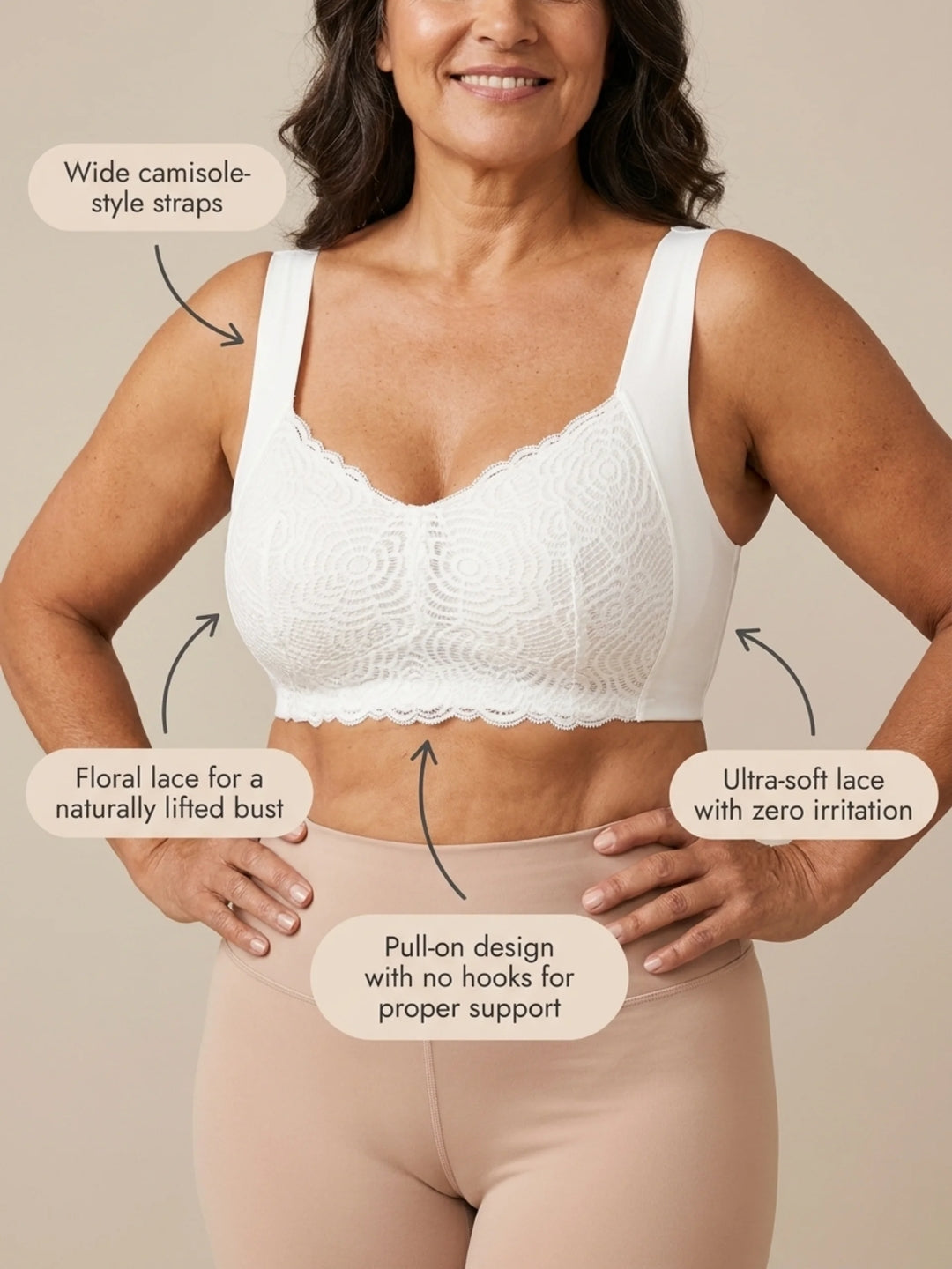 🔥Ends Today: 65% OFF! | LOVILDS Lace Everyday Bra🌈 Natural Support, Ultra-Soft Lace, Absolute Comfort