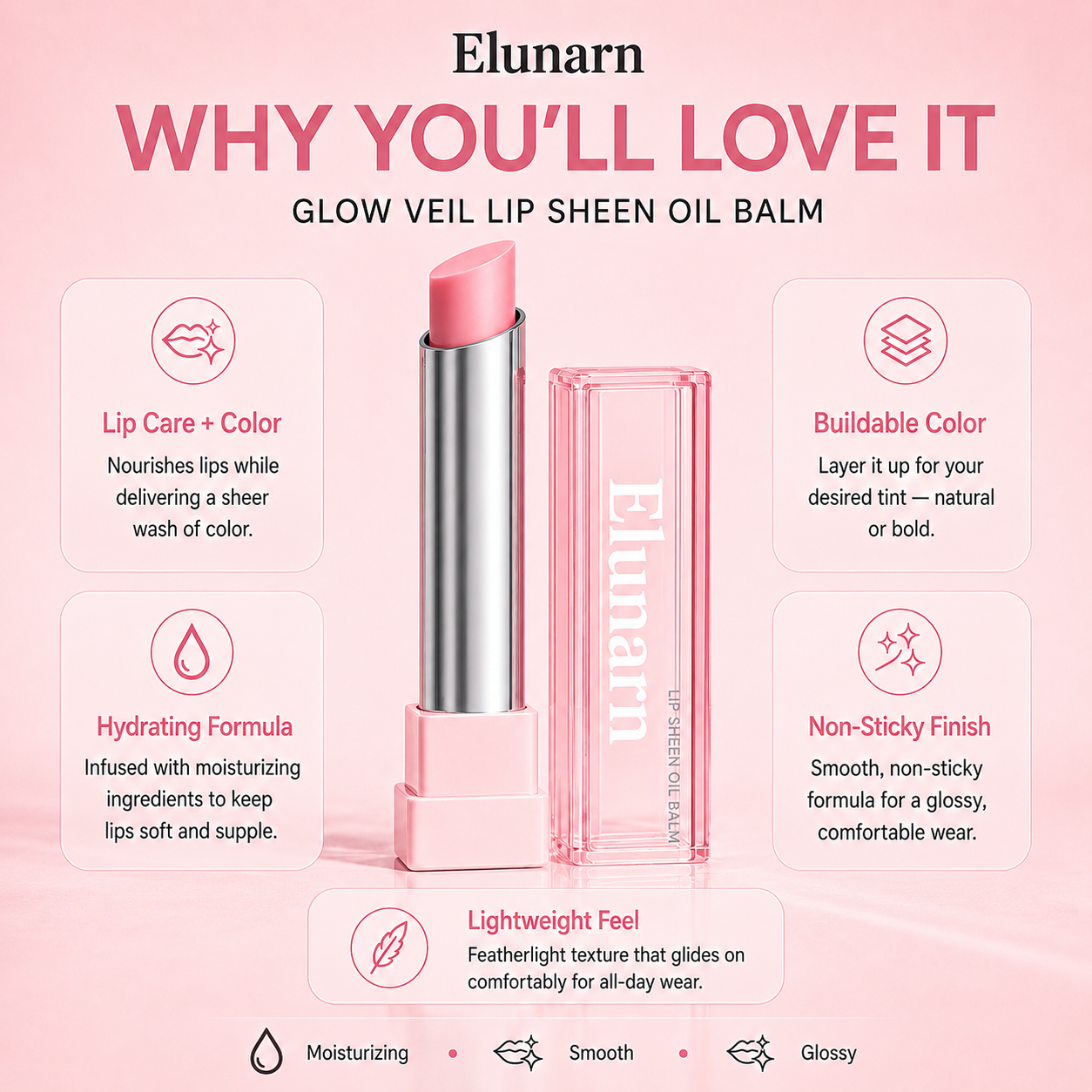 🔥Last Day Buy 1 Get 1 Free|NutralGlow GLOW VEIL LIP SHEEN OIL BALM